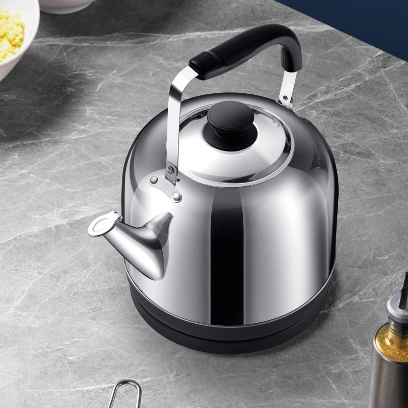 Durable 304 Stainless Steel Electric Kettle with Safe Operation Automatic Shut-off Customizable Color & Logo for Household Use